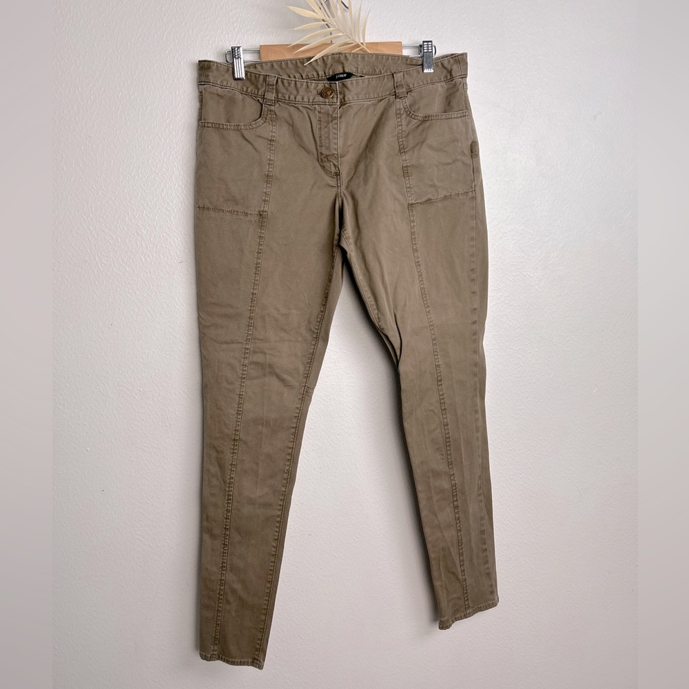 COPY - J.Crew City Fit cotton stretch tapered skinny leg khaki brown pants Size…